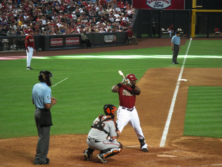Justin Upton At Bat, Arizona Diamondbacks vs. San Francisco Giants, Chase Field, Phoenix, Arizona, April 17, 2011