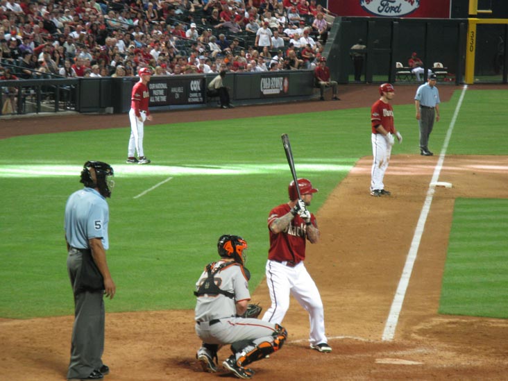 Ryan Roberts At Bat, Arizona Diamondbacks vs. San Francisco Giants, Chase Field, Phoenix, Arizona, April 17, 2011