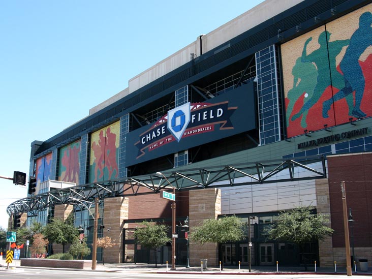 Chase Field From 5th Street and Jefferson Street, Phoenix, Arizona