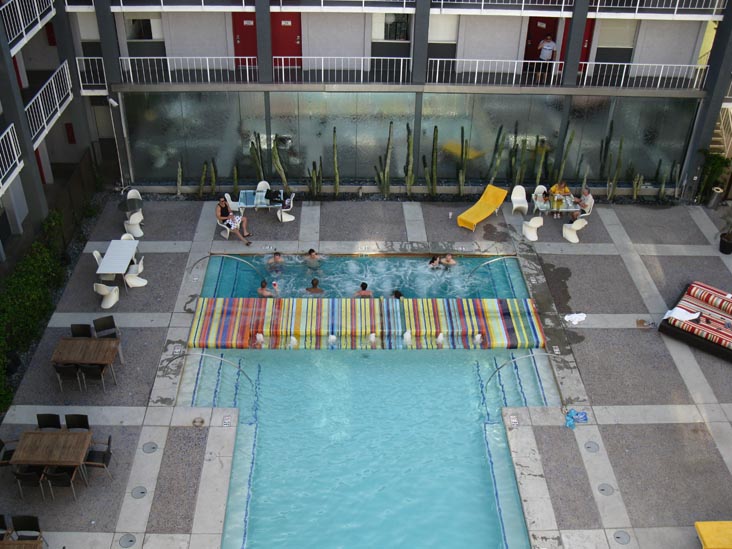 Swimming Pool From Rooftop Lounge, The Clarendon Hotel, 401 West Clarendon Avenue, Phoenix, Arizona