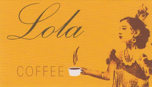 Business Card, Lola Coffee Bar, Gold Spot Market, 1001 North 3rd Avenue, Phoenix, Arizona