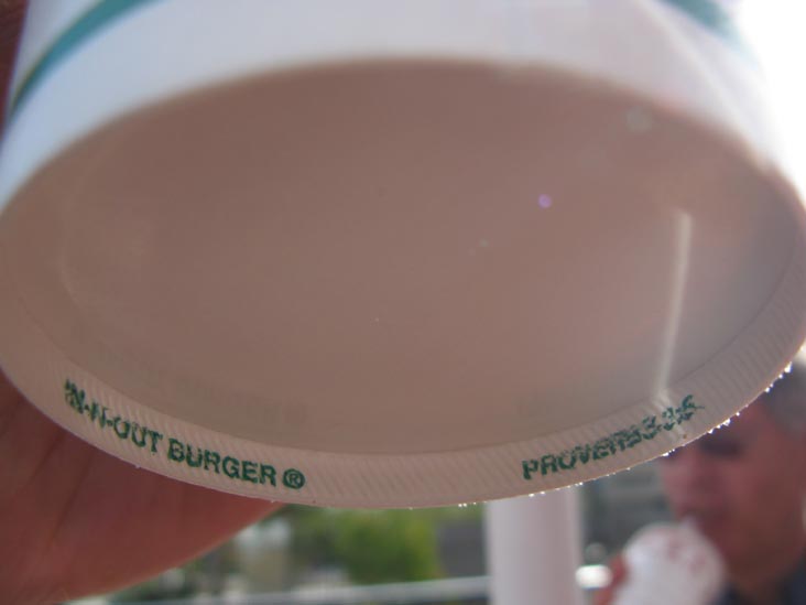 Proverbs Shake Cup, In-N-Out Burger, 920 East Playa Del Norte, Tempe, Arizona