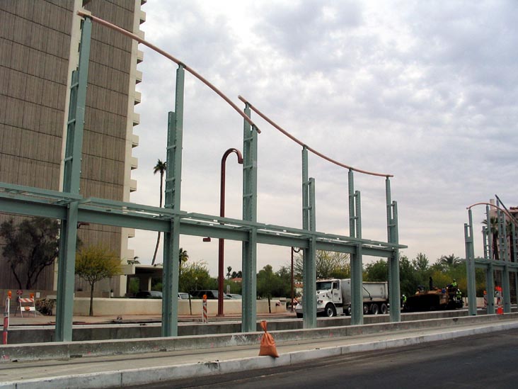 Light Rail Construction, Central Avenue Encanto Boulevard Stop, METRO Light Rail, Phoenix, Arizona, April 19, 2008