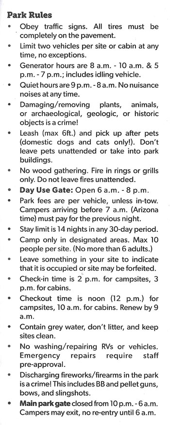 Lost Dutchman State Park Brochure