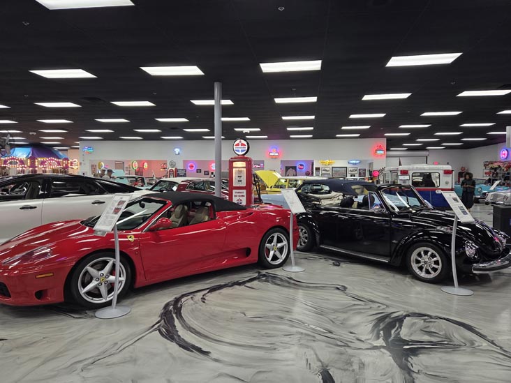 2001 Ferrari 360 Spider and 1978 Volkswagen Beetle Convertible, Martin Auto Museum, Glendale, Arizona, February 17, 2026