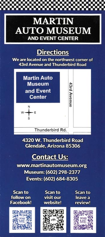Martin Auto Museum Brochure
