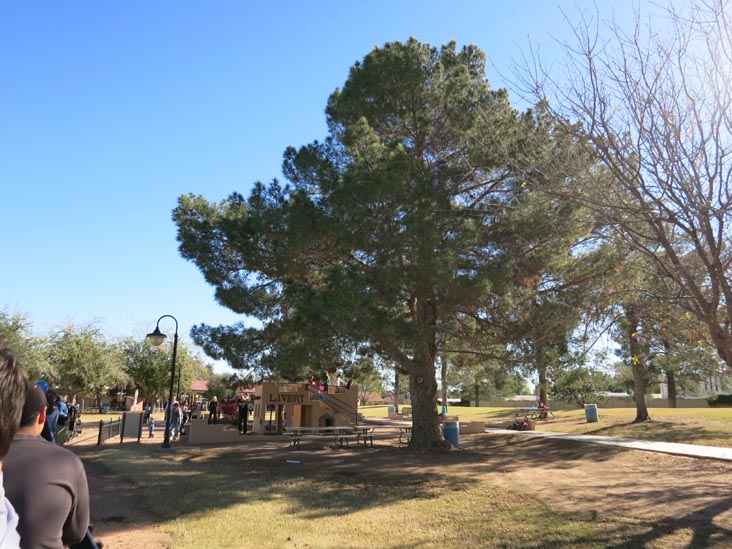 Western Town From Paradise & Pacific Railroad, McCormick-Stillman Railroad Park, 7301 East Indian Bend Road, Scottsdale, Arizona, December 20, 2014