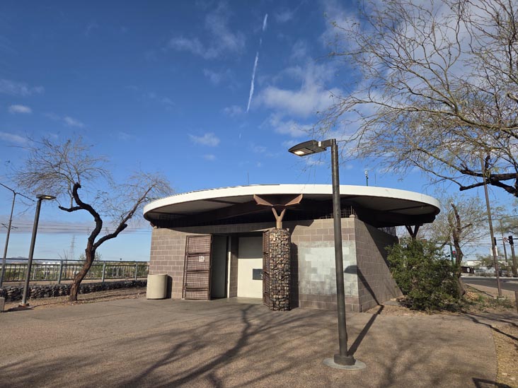 Restroom, NE Central Avenue Trailhead, Rio Salado Habitat Restoration Area, Phoenix, Arizona, December 17, 2026