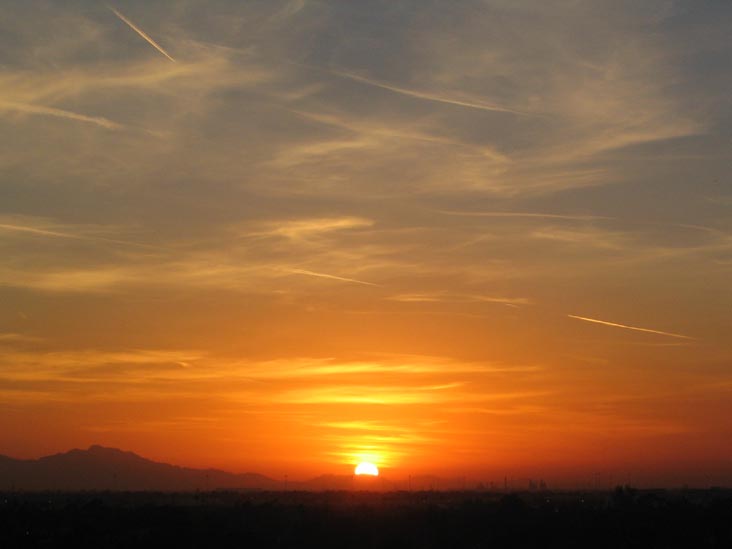 Sunset, Phoenix, Arizona, January 12, 2006, 5:35 p.m.