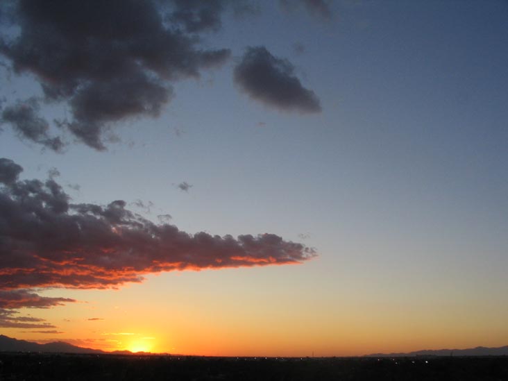 Sunset, Phoenix, Arizona, January 15, 2006, 5:42 p.m.