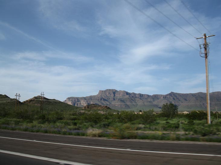 Superstition Mountains From US 60 Near Apache Junction, Arizona