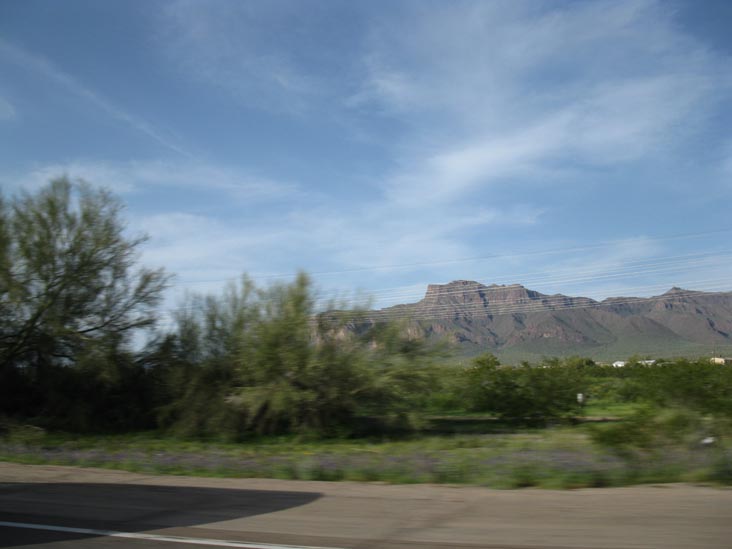 Superstition Mountains From US 60 Near Apache Junction, Arizona