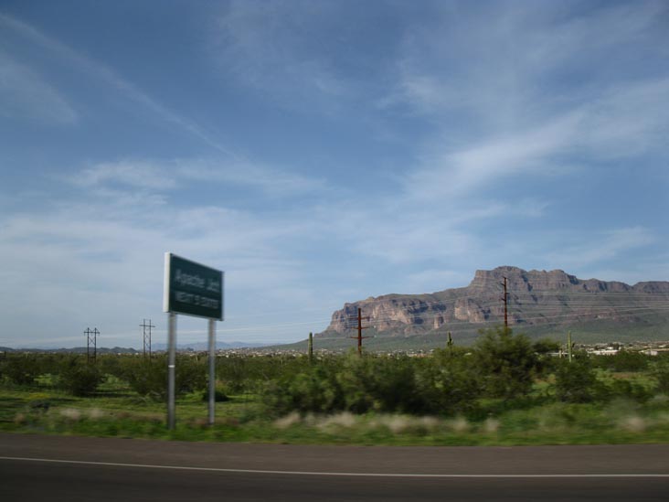 Superstition Mountains From US 60 Near Apache Junction, Arizona