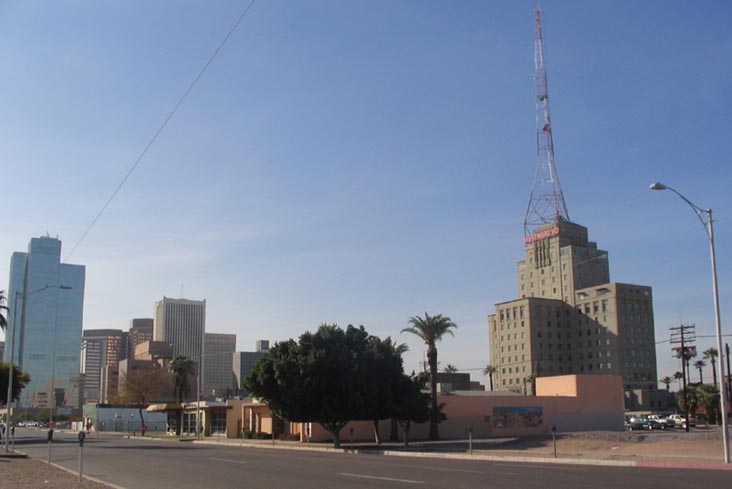 View of Hotel Westward Ho from 1st Street and McKinley Street, Phoenix, Arizona