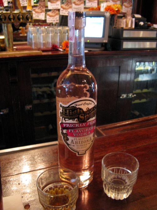High Spirits Prickly Pear Flavored Vodka, The Palace Restaurant and Saloon, 120 South Montezuma Street, Whiskey Row, Prescott, Arizona