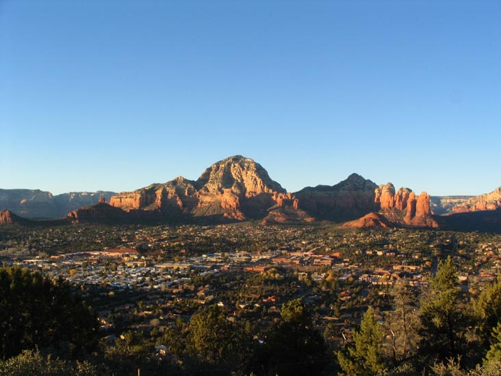 Red Rocks from Sky Ranch Lodge, Dusk, Sedona, Arizona, December 12, 2004