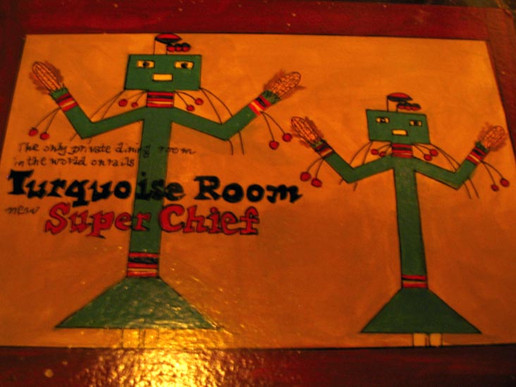 Placemat, The Turquoise Room, La Posada Hotel, 303 East 2nd Street, Winslow, Arizona