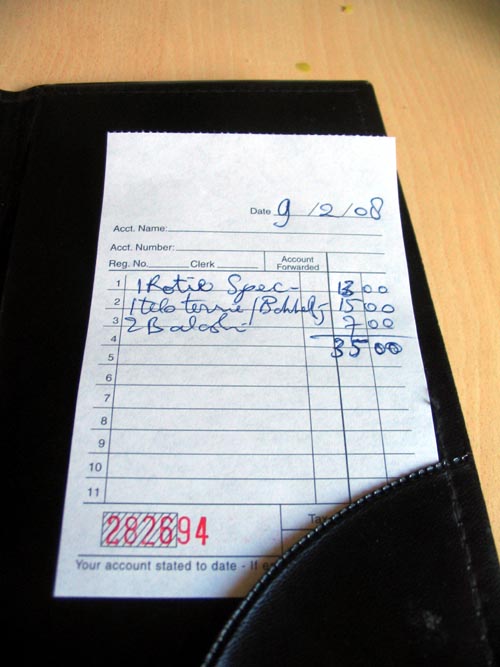 Check, Indo Restaurant, Noord 17, Aruba