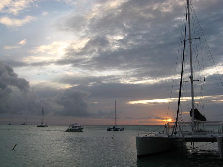 View From Pelican Pier, Palm Beach, Aruba, February 17, 2009, 6:40 p.m.