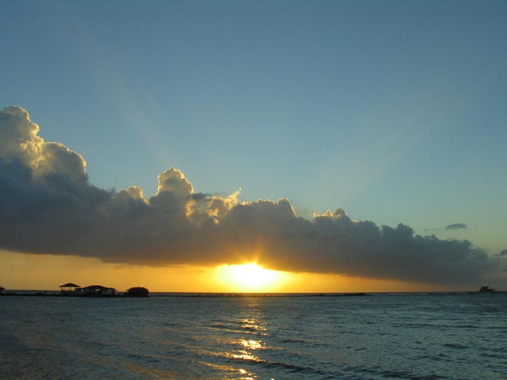 Sunset From Coral Reef Beach, Savaneta, Aruba, February 7, 2008, 6:32 p.m.