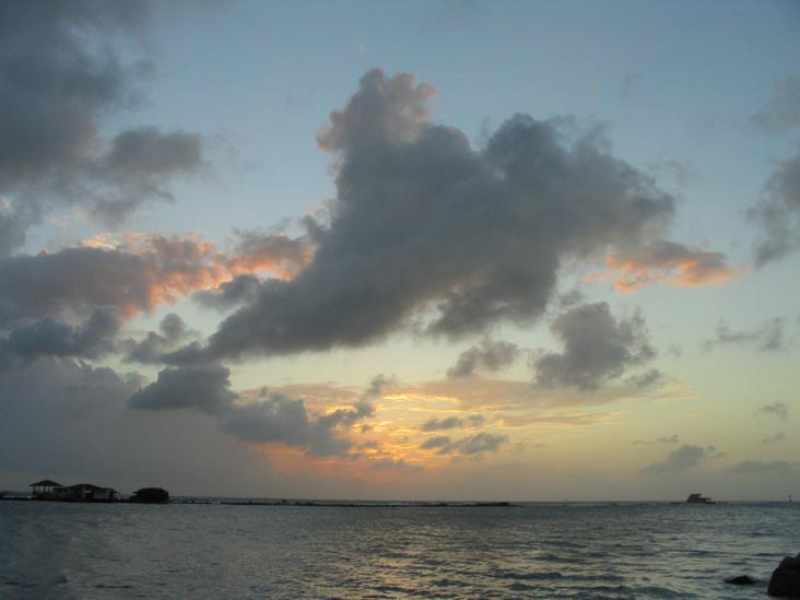 Sunset From Coral Reef Beach, Savaneta, Aruba, February 8, 2008, 6:42 p.m.