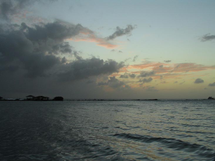 Sunset From Coral Reef Beach, Savaneta, Aruba, February 8, 2008, 6:49 p.m.
