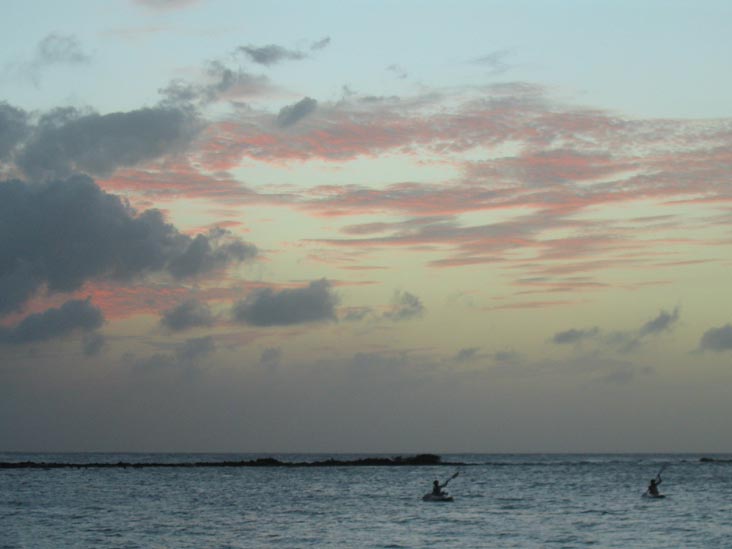 Sunset From Coral Reef Beach, Savaneta, Aruba, February 8, 2008, 6:53 p.m.