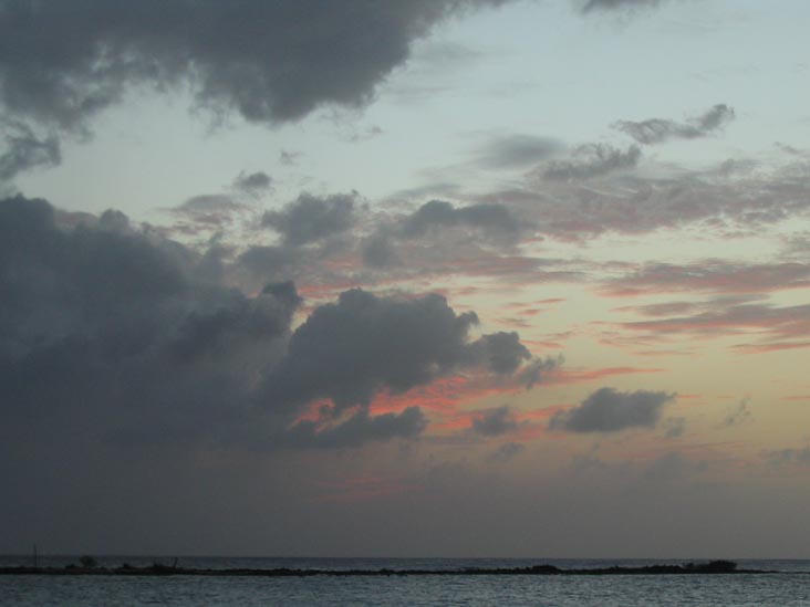 Sunset From Coral Reef Beach, Savaneta, Aruba, February 8, 2008, 6:54 p.m.