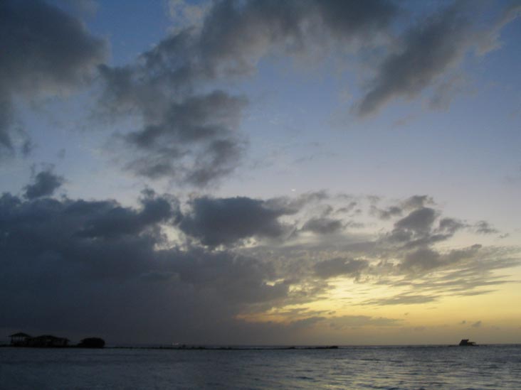 Sunset From Coral Reef Beach, Savaneta, Aruba, February 8, 2008, 7:05 p.m.