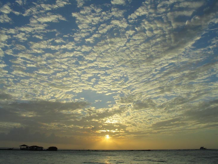 Sunset From Coral Reef Beach, Savaneta, Aruba, February 9, 2008, 6:29 p.m.