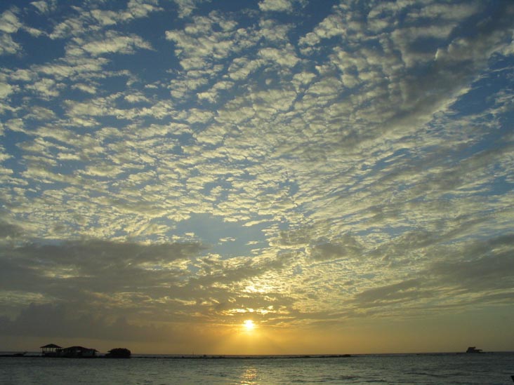 Sunset From Coral Reef Beach, Savaneta, Aruba, February 9, 2008, 6:29 p.m.