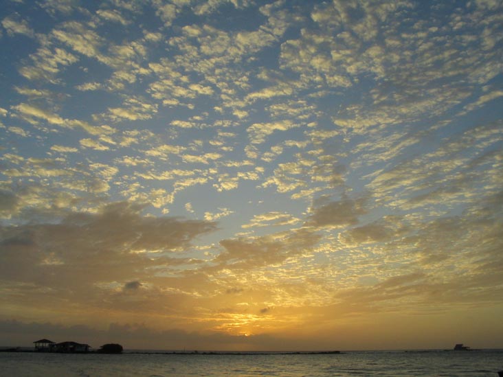 Sunset From Coral Reef Beach, Savaneta, Aruba, February 9, 2008, 6:37 p.m.