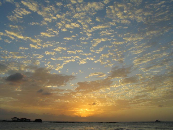 Sunset From Coral Reef Beach, Savaneta, Aruba, February 9, 2008, 6:38 p.m.