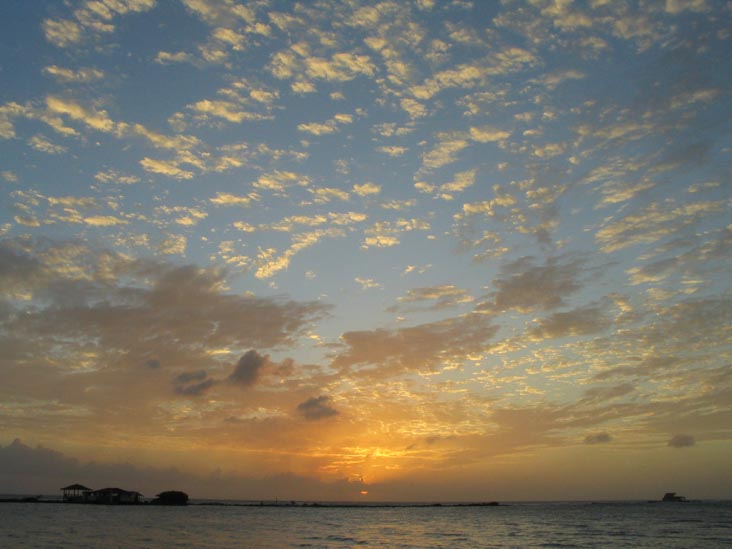 Sunset From Coral Reef Beach, Savaneta, Aruba, February 9, 2008, 6:40 p.m.