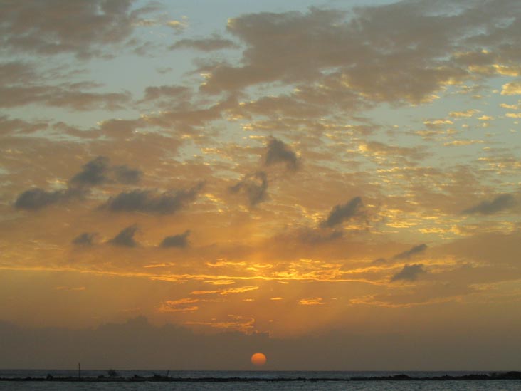 Sunset From Coral Reef Beach, Savaneta, Aruba, February 9, 2008, 6:42 p.m.