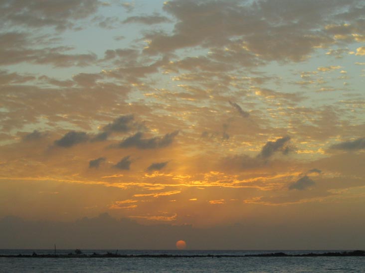 Sunset From Coral Reef Beach, Savaneta, Aruba, February 9, 2008, 6:43 p.m.