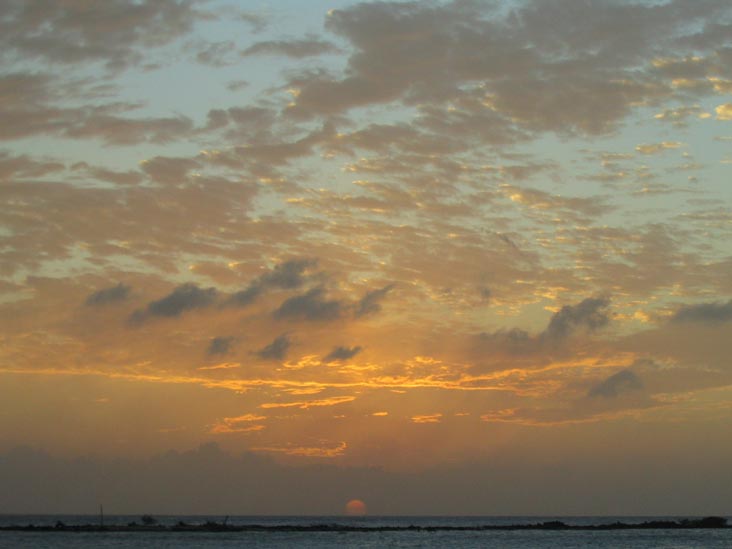 Sunset From Coral Reef Beach, Savaneta, Aruba, February 9, 2008, 6:43 p.m.