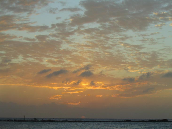Sunset From Coral Reef Beach, Savaneta, Aruba, February 9, 2008, 6:44 p.m.