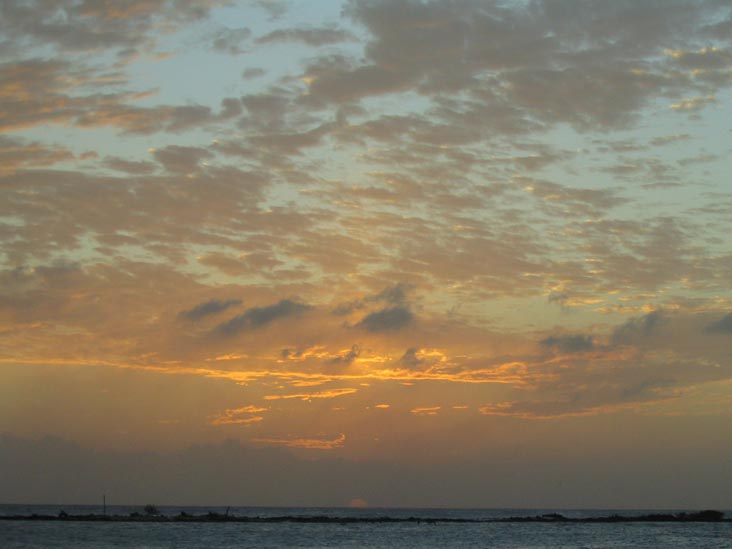 Sunset From Coral Reef Beach, Savaneta, Aruba, February 9, 2008, 6:44 p.m.