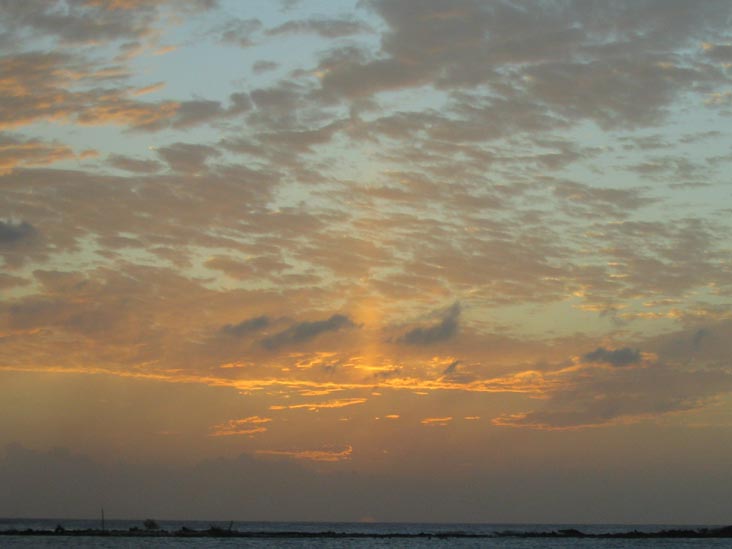 Sunset From Coral Reef Beach, Savaneta, Aruba, February 9, 2008, 6:44 p.m.