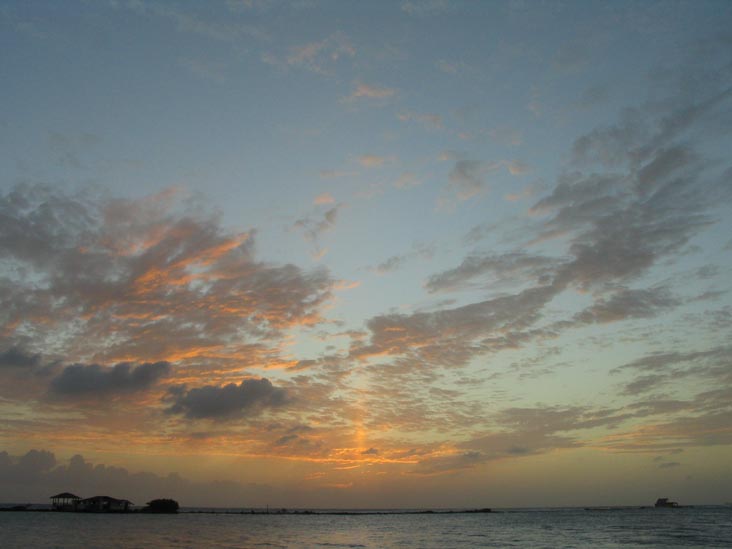 Sunset From Coral Reef Beach, Savaneta, Aruba, February 9, 2008, 6:46 p.m.