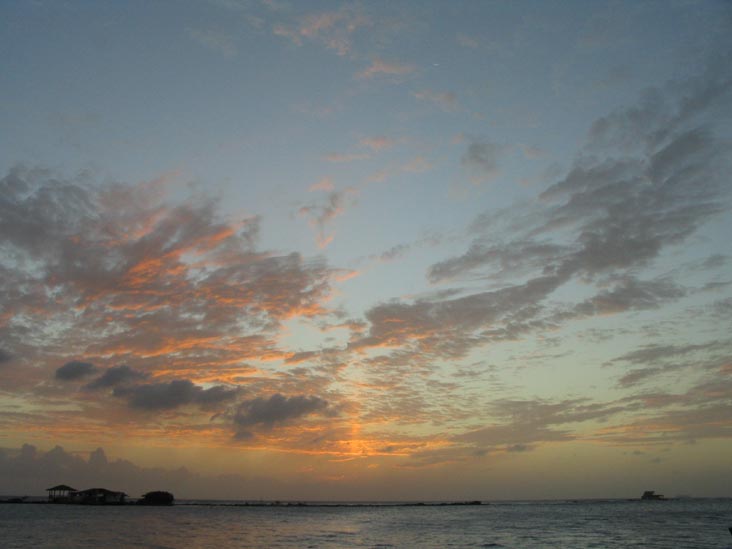 Sunset From Coral Reef Beach, Savaneta, Aruba, February 9, 2008, 6:47 p.m.