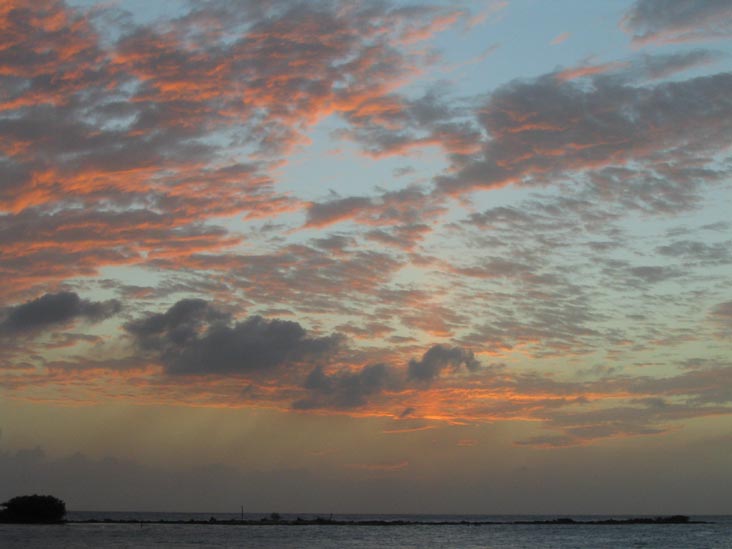 Sunset From Coral Reef Beach, Savaneta, Aruba, February 9, 2008, 6:49 p.m.