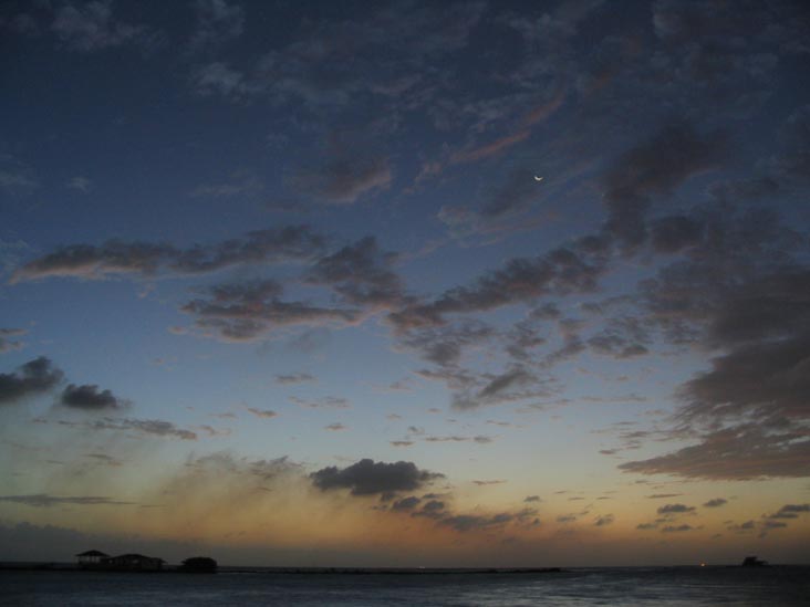 Sunset From Coral Reef Beach, Savaneta, Aruba, February 9, 2008, 7:15 p.m.