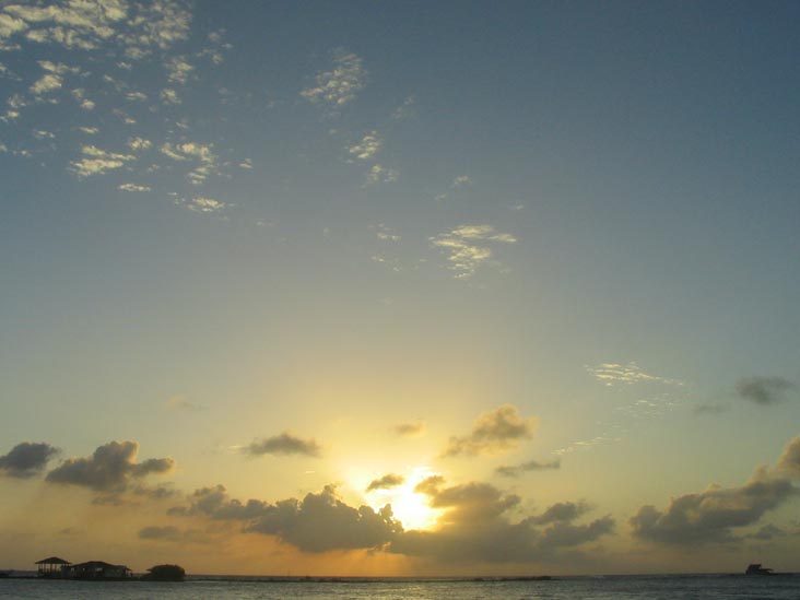 Sunset From Coral Reef Beach, Savaneta, Aruba, February 10, 2008, 6:30 p.m.