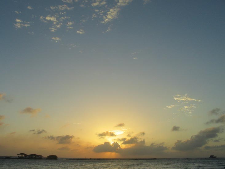 Sunset From Coral Reef Beach, Savaneta, Aruba, February 10, 2008, 6:33 p.m.