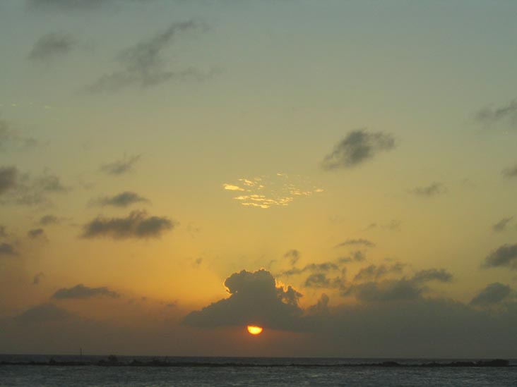 Sunset From Coral Reef Beach, Savaneta, Aruba, February 10, 2008, 6:39 p.m.