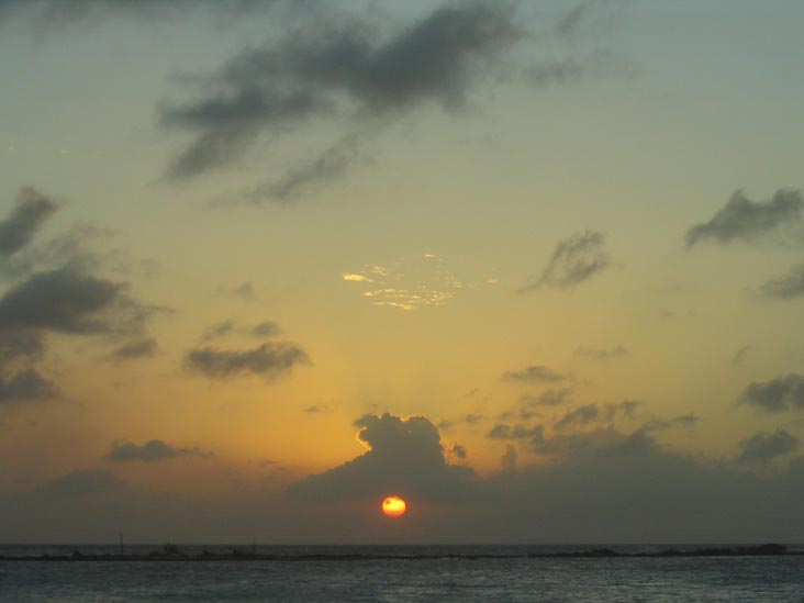 Sunset From Coral Reef Beach, Savaneta, Aruba, February 10, 2008, 6:40 p.m.