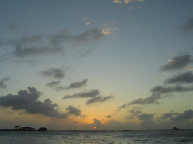 Sunset From Coral Reef Beach, Savaneta, Aruba, February 10, 2008, 6:41 p.m.