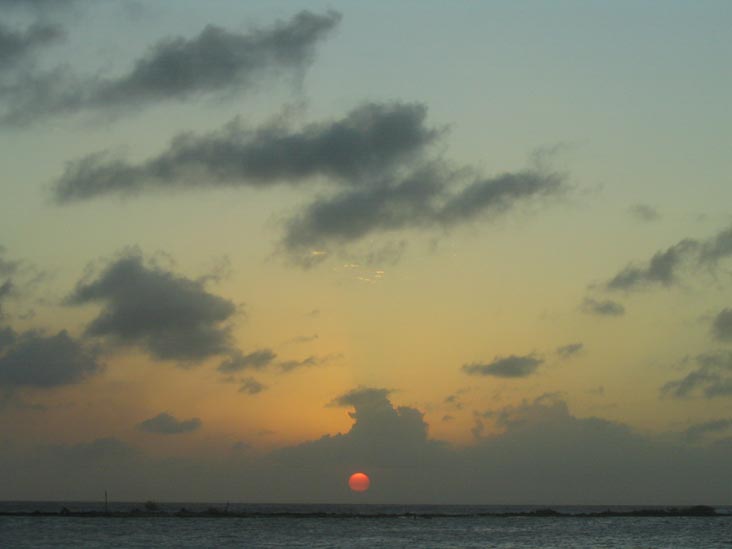 Sunset From Coral Reef Beach, Savaneta, Aruba, February 10, 2008, 6:41 p.m.